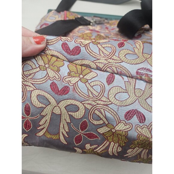 PETUNIA PICKLE BOTTOM Brocade Tote Diaper Bag Baby Backpack Pink - Picture 9 of 16